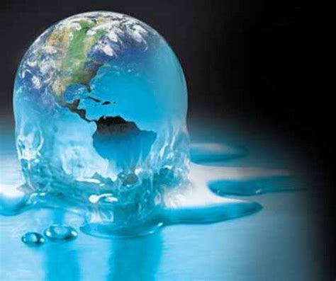 Planeta Tierra Derritiéndose Earth Dia Mundial Del Agua Objetivos