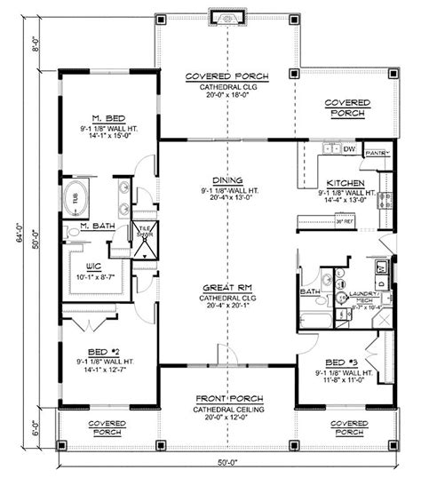 One Story Ranch Plans And Traditional Style House Plans
