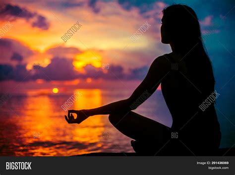 Woman Meditating Image Photo Free Trial Bigstock