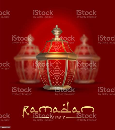 Ramadan Kareem Salutation Islamique Conception Ligne Mosquée Dôme Avec