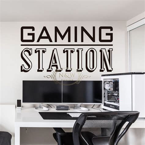 Gaming Station Vinyl Decal Sticker Car Wall Window Gaming Play Etsy