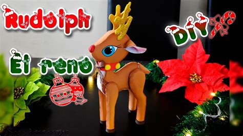 Rudolph El Reno De Nariz Roja En Foamy O Goam Eva Especial Navidad