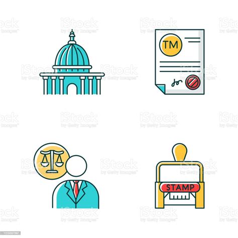 Notary Services Rgb Color Icons Set Apostille And Legalization