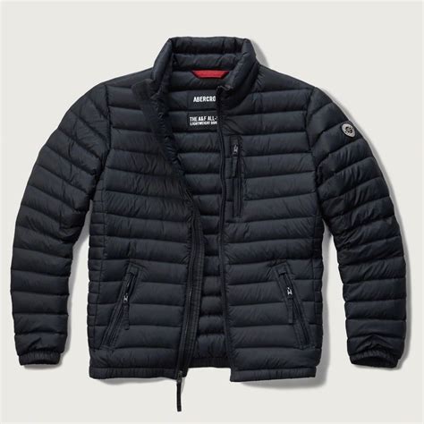 abercrombie and fitch aandf men s all season lightweight down jacket black size s abercrombiefitch