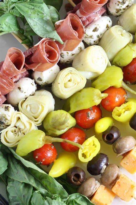 Antipasto Skewers Easy Italian Appetizer Recipe With Video