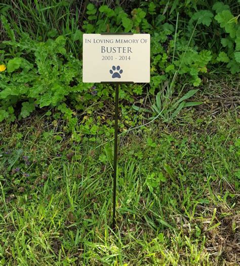 They give grieving friends and families a place to go for closure and reflection while acting as healing spaces. Outdoor Garden Stake Memorial Plaque - Choose Your Text ...