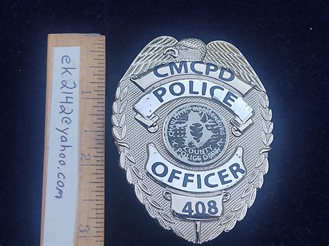 CMCPD Police Officer 408 Badge Charlotte-Mecklenburg County | Etsy
