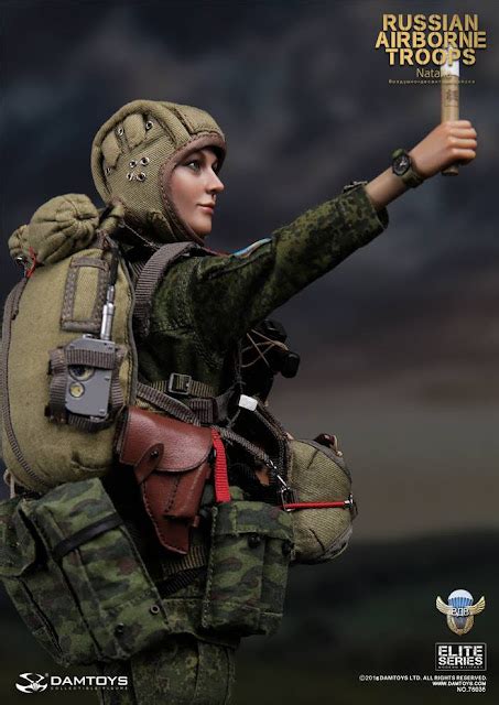 Toyhaven Dam Toys 16th Scale Russian Airborne Troop Vdv Natalia 12 Inch Female Paratrooper Figure