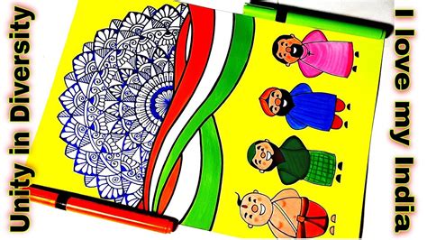 Republic Day Drawing Unity In Diversity Poster Drawing For