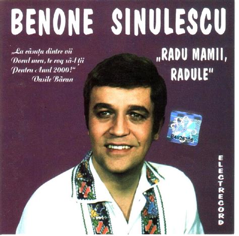 Benone, marele interpret al cantecului popular romanesc, a fost si va ramane un unicat. cd BENONE SINULESCU 1999 ROMANIAN | Hi-Fi.ru