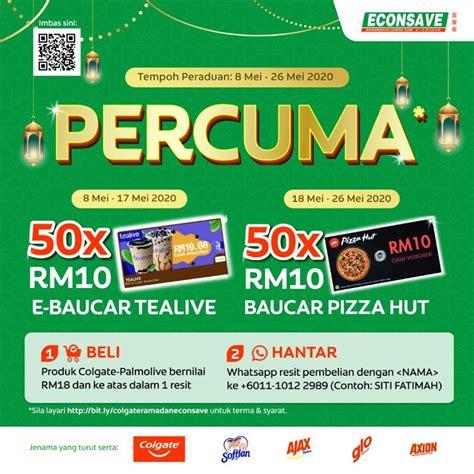 4.3 star / 54 votes. Econsave FREE Tealive & Pizza Hut Voucher Promotion (8 May ...