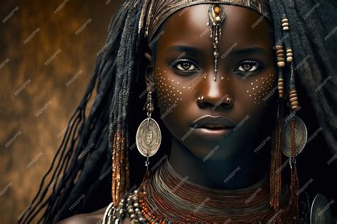 Premium Photo Generative Ai Image Of Native Tribal African Woman