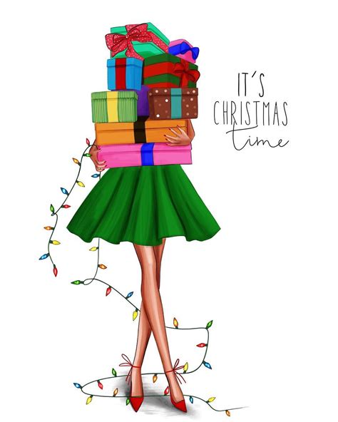 Christmas Fashion Illustration Nkfashionillustration Nk