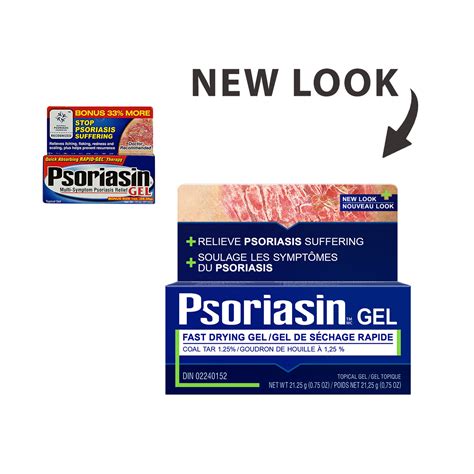 Psoriasin Fast Drying Coal Tar Gel For Psoriasis 2125 G