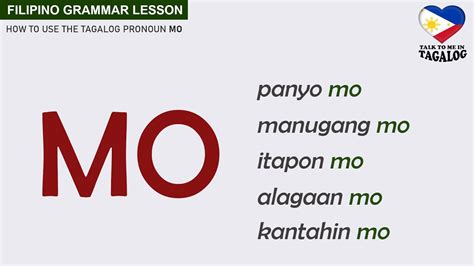 Mo You And Your In Tagalog Filipino Pronoun Mo Ng Pronouns SexiezPix