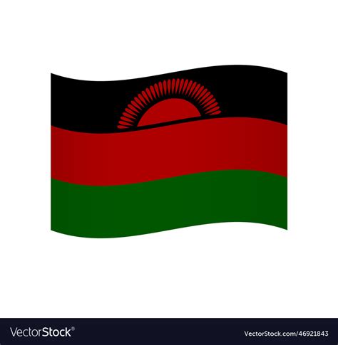 Wavy Flag Of Malawi Royalty Free Vector Image Vectorstock