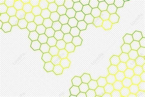 Grid Background Elements Hexagon Pattern Green Line Line Pattern