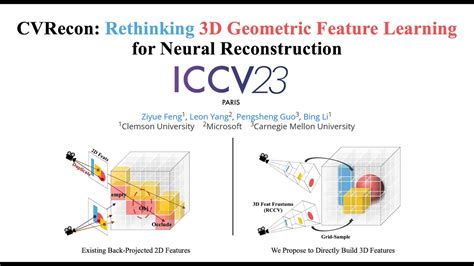 Iccv 2023 Cvrecon Rethinking 3d Geometric Feature Learning For