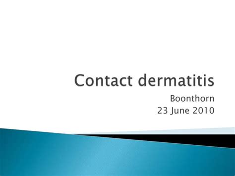 Contact Dermatitis Ppt