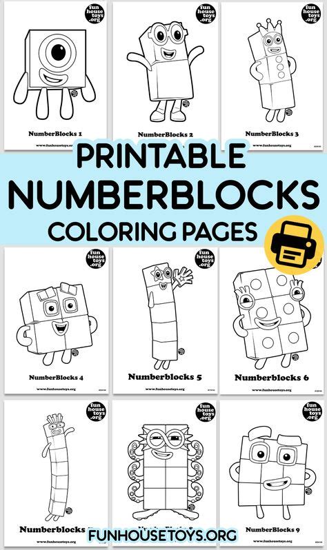 Coloring book with fun, easy, and relaxing coloring pages, coloring books for children. @funhousetoys Pinterest pin Fun Numberblocks Coloring ...