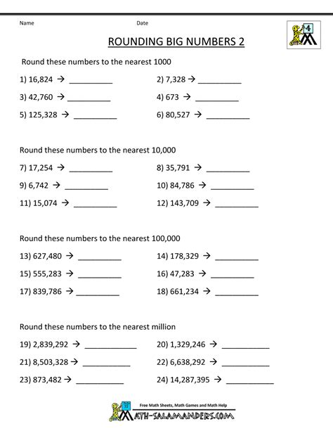 Free Place Value Worksheets Rounding Big Numbers 2 1000×1294
