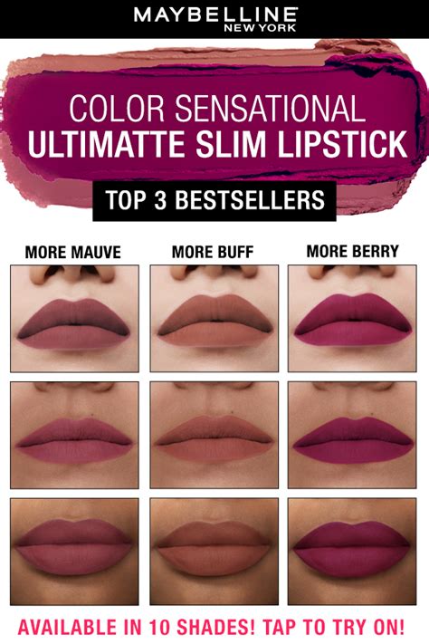 Top Bestselling Maybelline Color Sensational Ultimatte Lipsticks