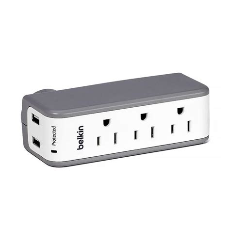 3 Outlet Mini Surge Protector With Usb Charger Belkin