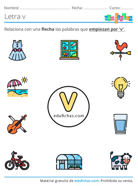 Letra V Sílabas Y Palabras Con V Consonantes Para Imprimir Pdf