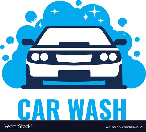 Car Wash Logo On Light Background Clean Royalty Free Vector