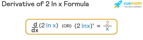 Derivative Of 2lnx Formula Proof Examples