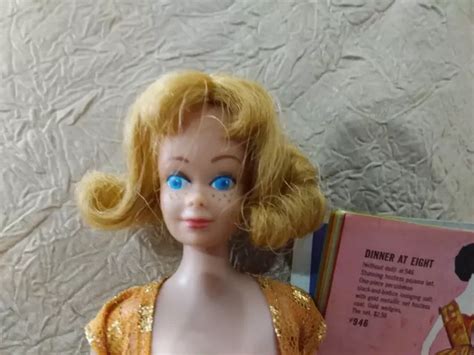 Vintage Blond Midge Barbie Dinner At Eight Jumpsuit Wedge Shoes