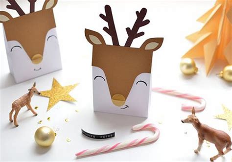 Déco noël à faire soi même trucs de noël vintage papier noël vintage idee deco noel idee noel. Bricolage de Noël : des paquets cadeaux en forme de renne ...