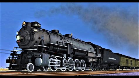 Southern Pacific Sp 1 4 10 2 3 Cylinder Steam Engine Leading 1800 Tons