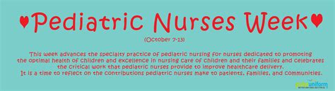 This Week Advances The Specialty Practice Of Pediatric Nursing For