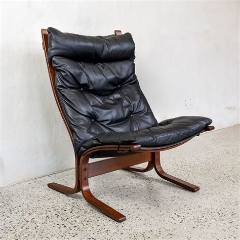 Black Leather Siesta Chair by Ingmar Relling for Westnofa | #123587
