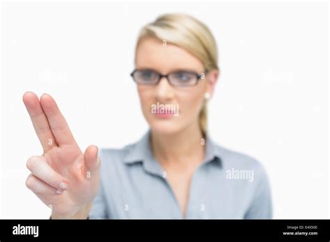 Using Two Fingers Hi Res Stock Photography And Images Alamy