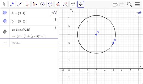 Cara Menggambar Lingkaran Menggunakan Geogebra