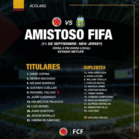 Busca vuelos a colombia en kayak y encuentra la mejor oferta. Colombia - Argentina, alineaciones | Capsulas de Carreño