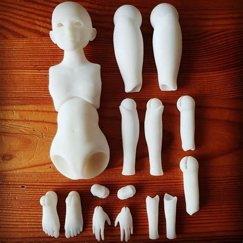 25cm Bjd Art Doll Diy Kit 3d Printed Resin Etsy