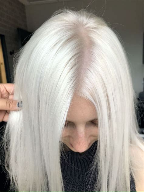 Nordic White Bleach Retouch All Over White Blonde White Blonde Hair Ice Blonde Hair Silver