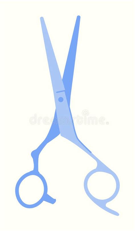 Opened Hairstyling Scissor Isolated On White Background Stock Vector