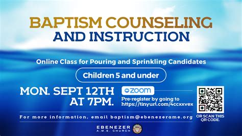Baptismal Counseling Class For Children 5 And Under And Their Parents