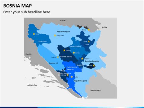 Bosnia And Herzegovina Map Powerpoint Template Ppt Slides