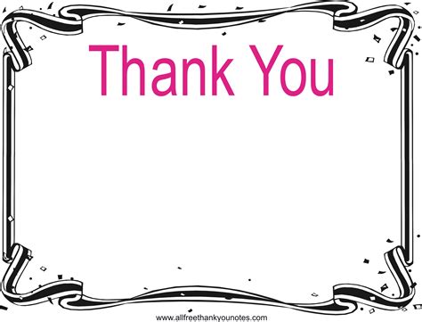 Thank You Black And White Thank You Border Clip Art Wikiclipart