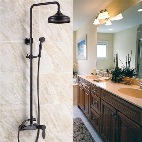 Reflect your personal style by choosing bath faucets in your favorite finish, such as stainless steel, pewter, or bronze. Retro Black Oil Rubbed Bronze Bathroom Exposed Shower Faucets