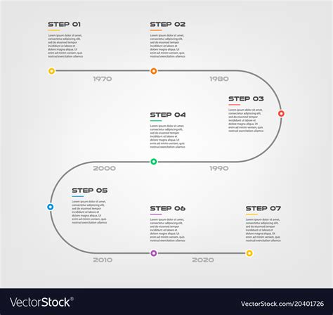 Snake Timeline Steps Infographics Can Royalty Free Vector