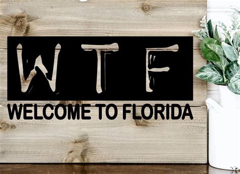 Wtf Welcome To Florida Digital Svg Png  Cricut Funny Joke Etsy