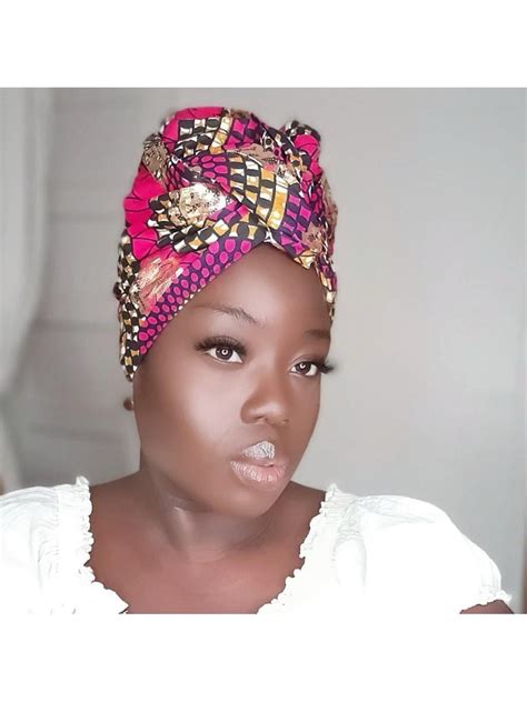 Sabra Gye Nyame Cotton Gold Print African Head Wrap Spring Collection Glamorous Chicks Headwraps
