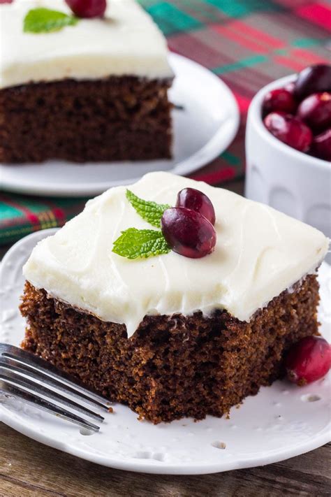 Gingerbread Cake With Cream Cheese Frosting Oh Sweet Basil