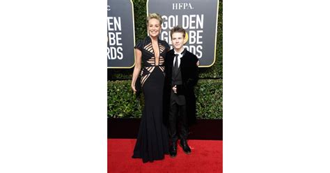 Facebook share this item on facebook. Sharon Stone and Roan Joseph Bronstein | Golden Globes Red ...